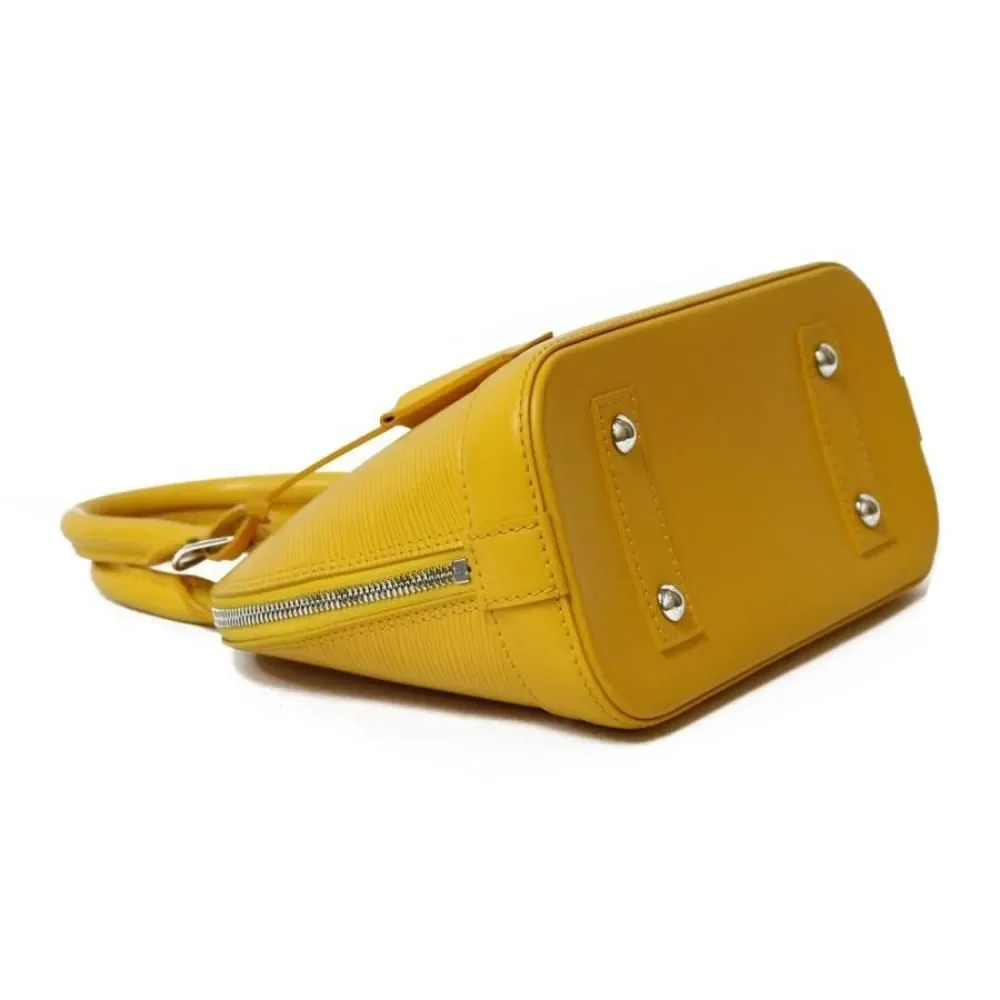 Louis Vuitton Alma BB Shoulder Bag Handbag Epi Leather Yellow